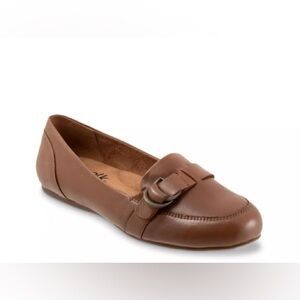 SoftWalk serra brown buckle flats loafers new 8.5N